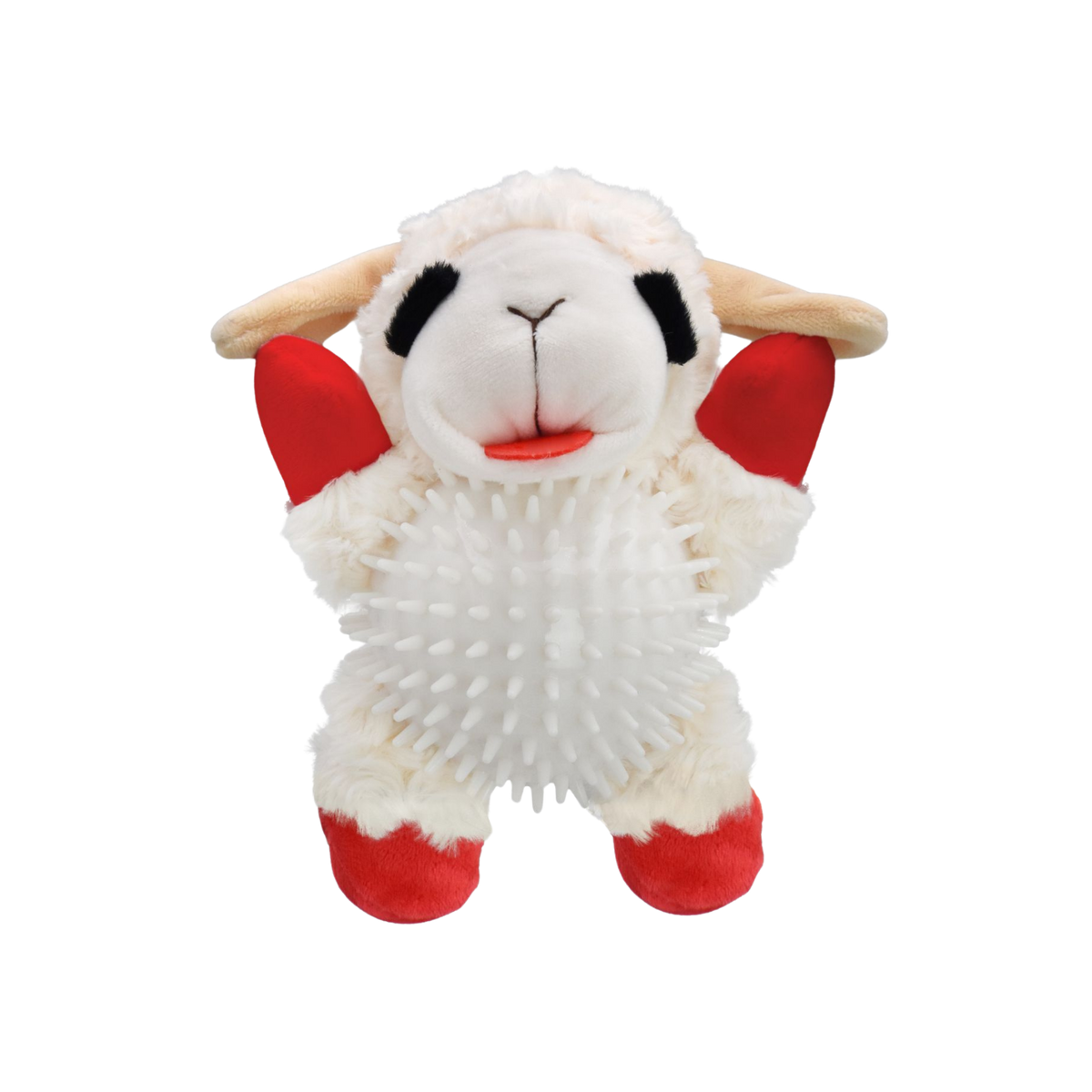 Multipet Lamb Chop Spike Ball Dog Toy 7.5 in