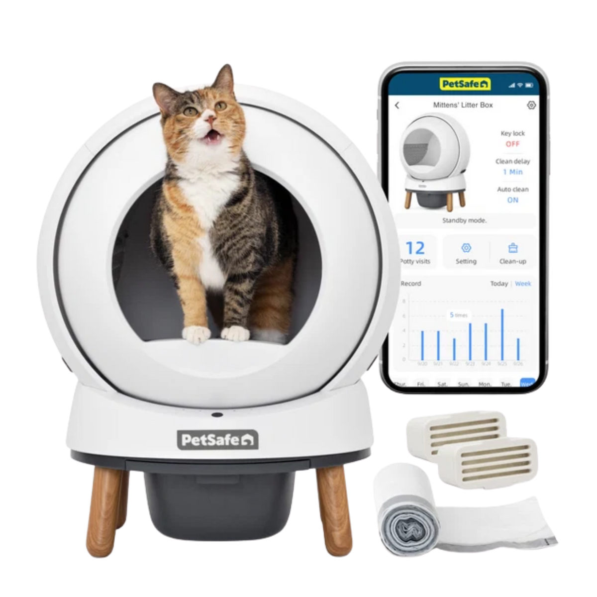 Petsafe Black ScoopFree SmartSpin Self Cleaning Litter Box
