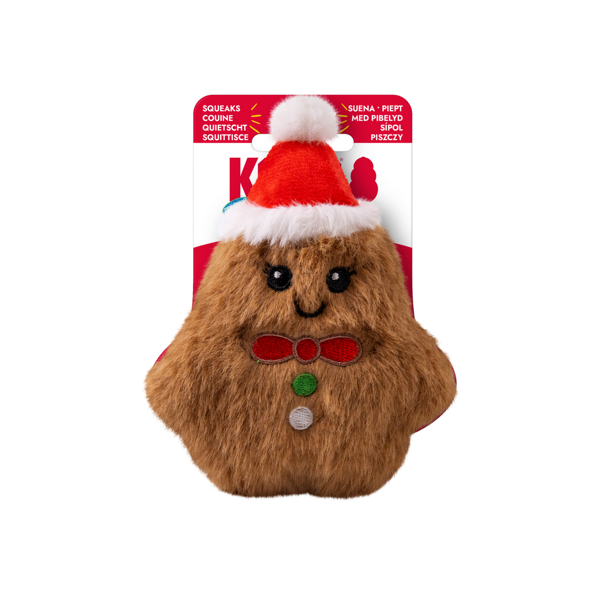 Kong Holiday Snuzzles Mini Gingerbread Plush Dog Toy