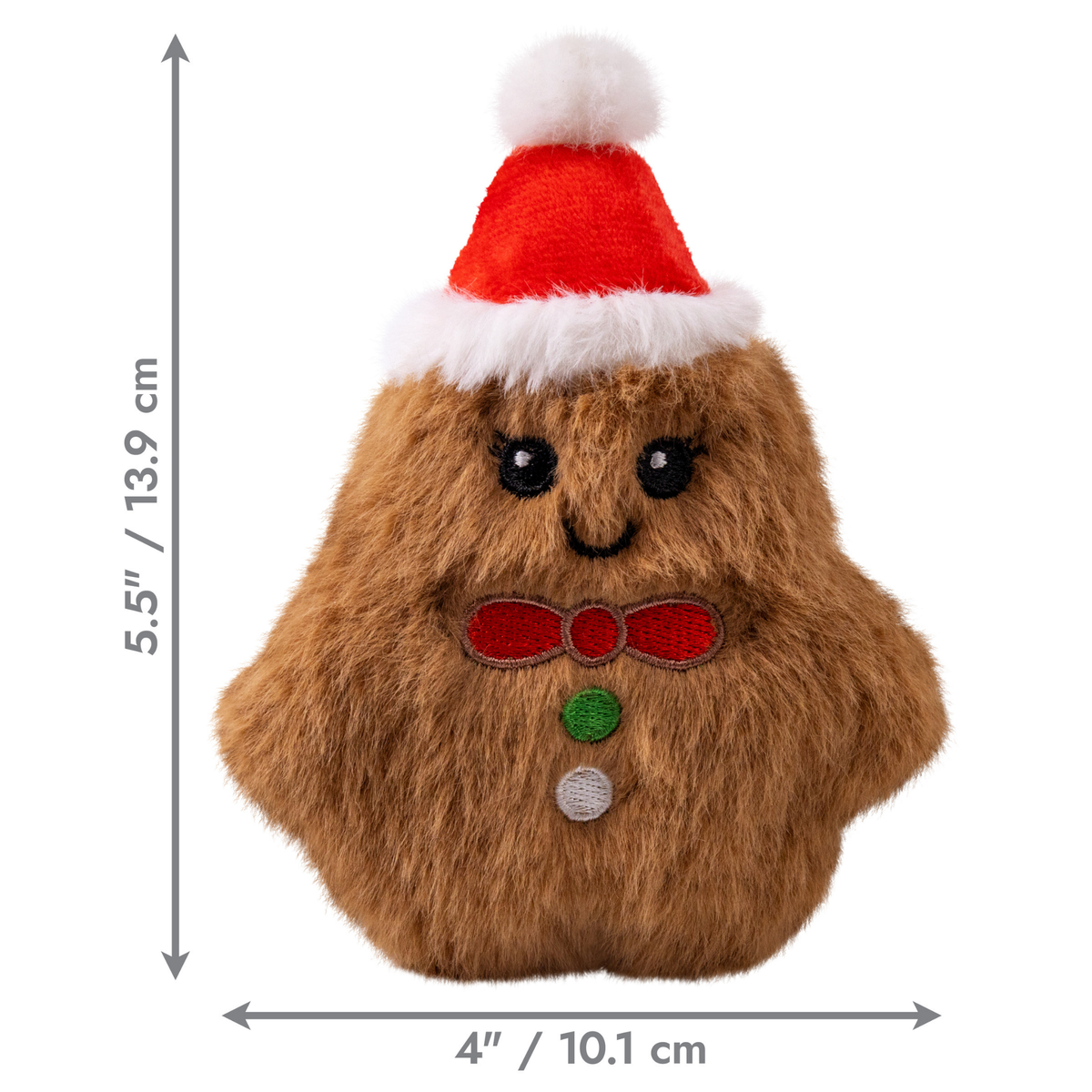 Kong Holiday Snuzzles Mini Gingerbread Plush Dog Toy