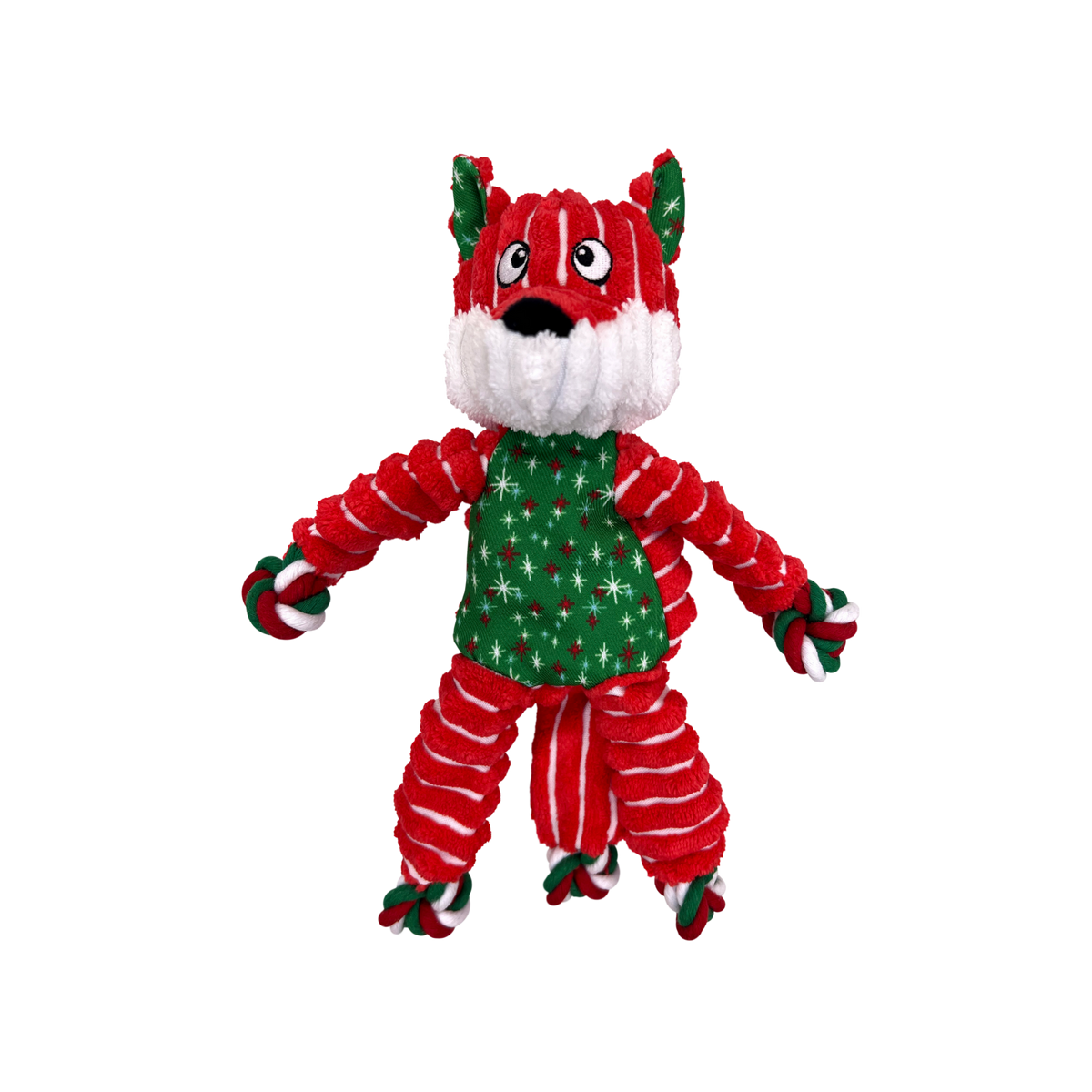 Kong Holiday Floppy Knots Fox Plush Dog Toy