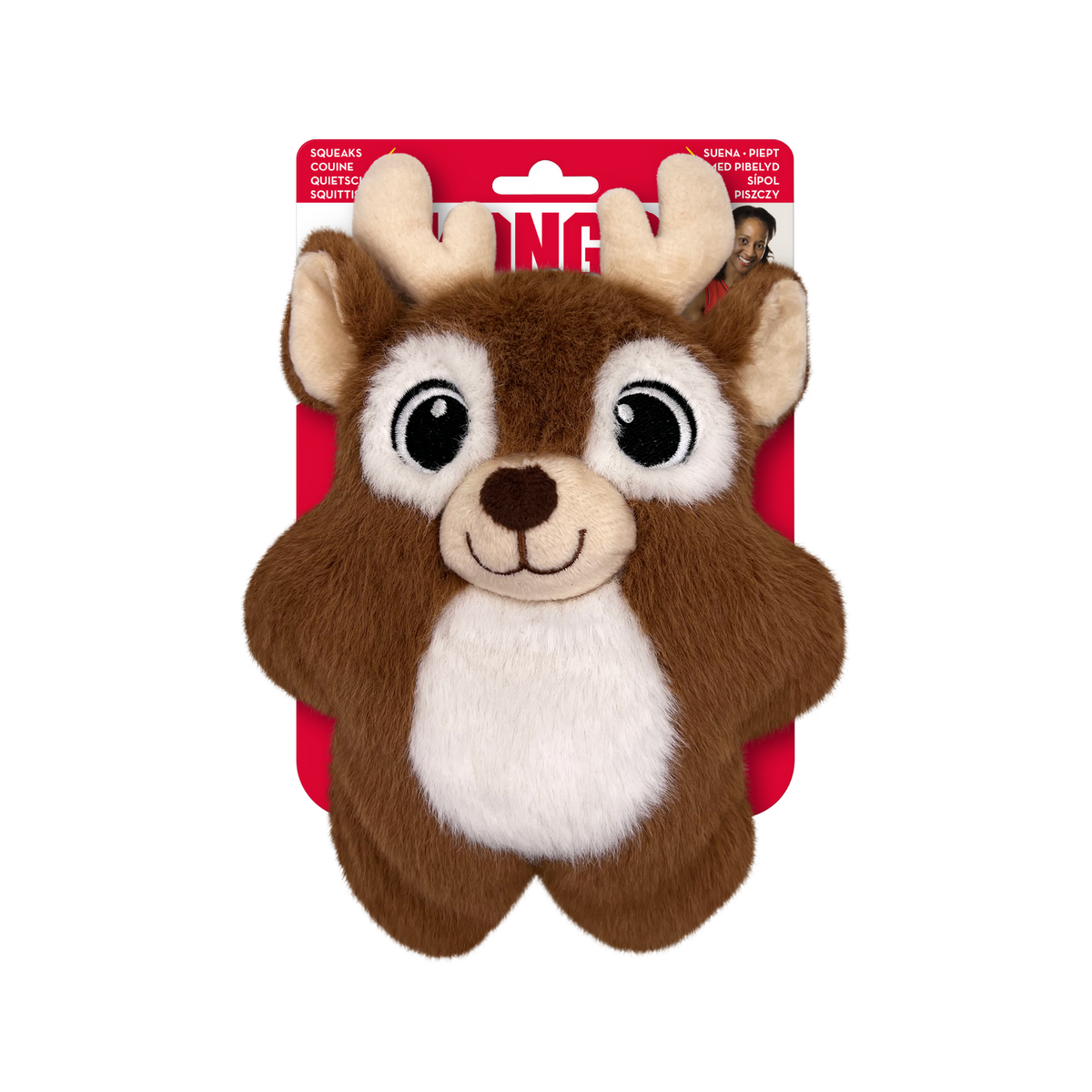 Kong Holiday Snuzzles Reindeer Plush Dog Toy