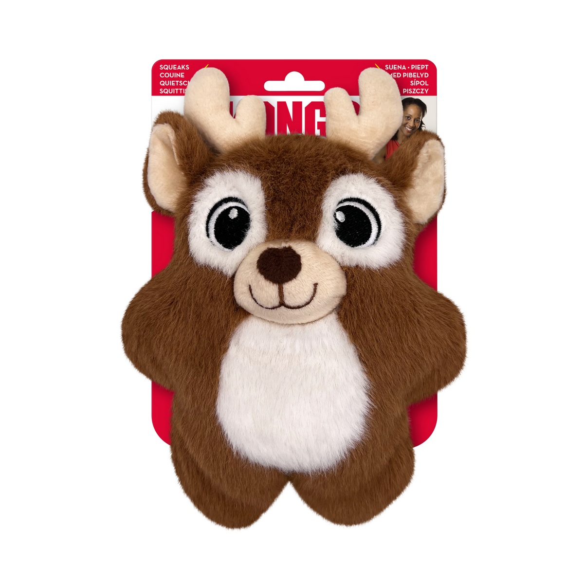 Kong Holiday Snuzzles Reindeer Plush Small Dog Toy