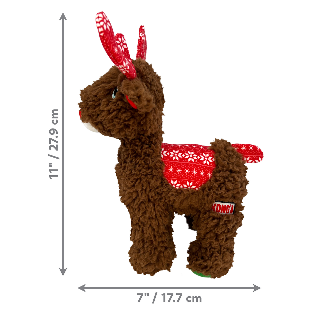 Kong Holiday Sherps Reindeer Plush Dog Toy