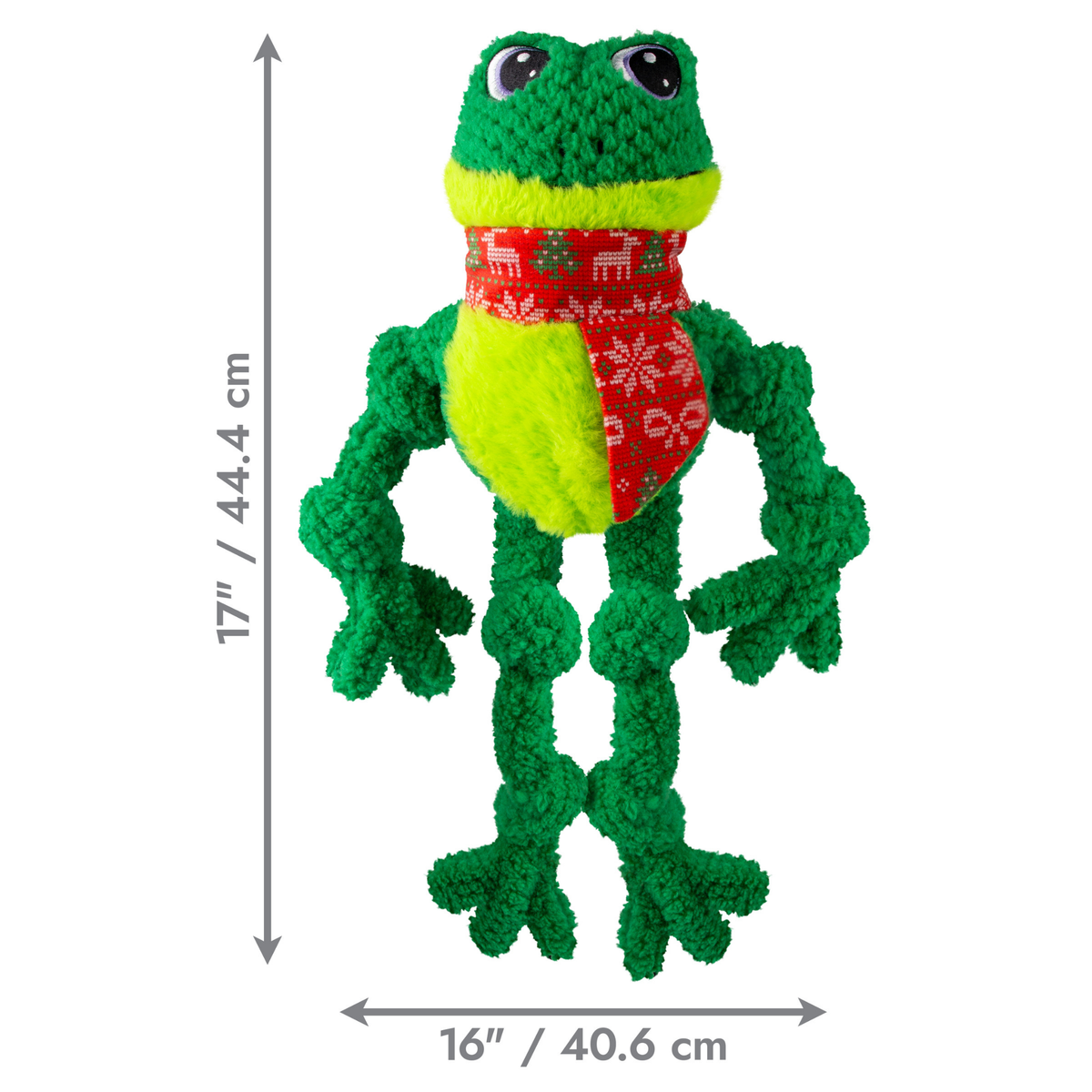 Kong Holiday Knots Frog Plush Dog Toy