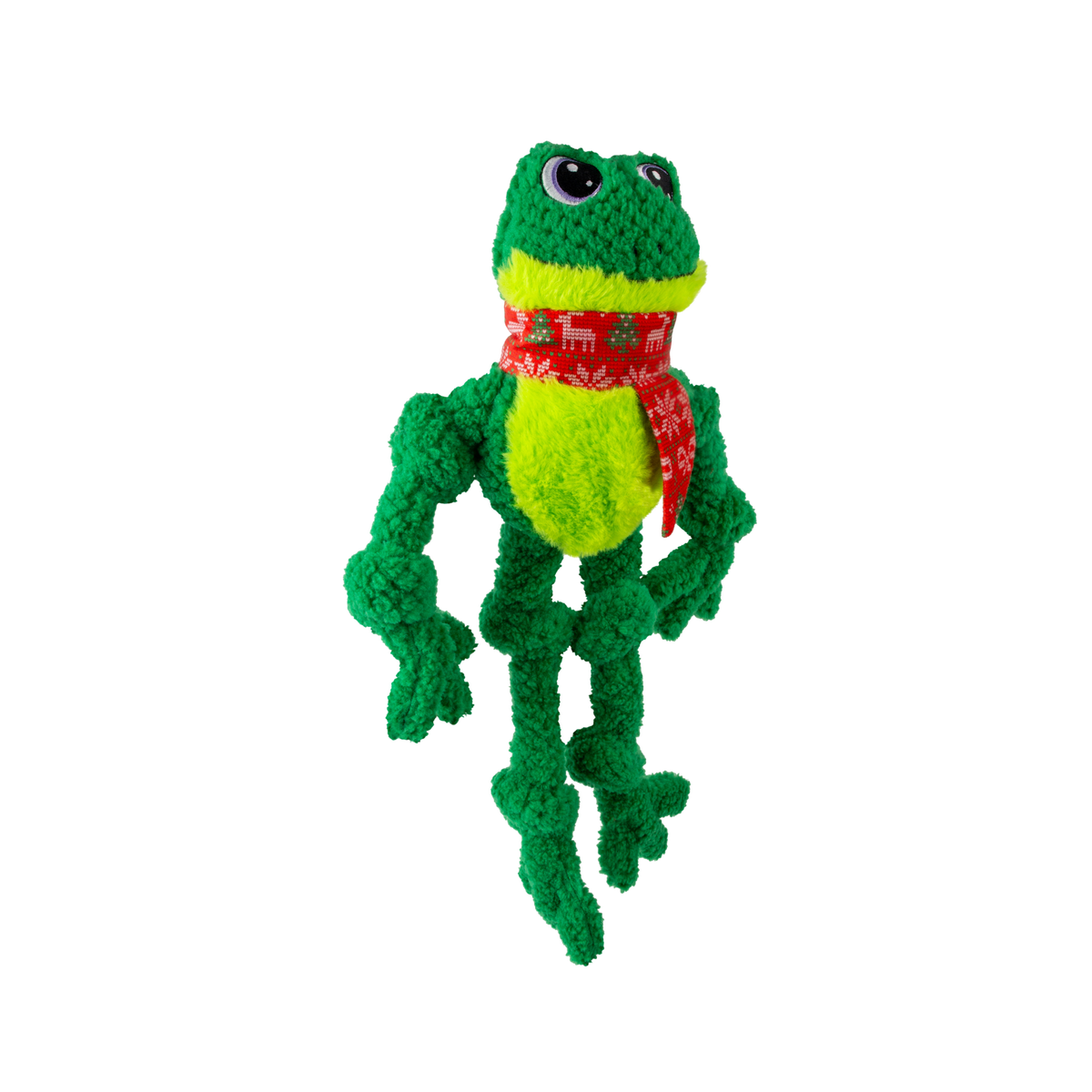 Kong Holiday Knots Frog Plush Dog Toy