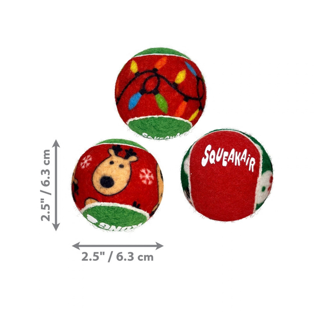 Kong Holiday SqueakAir Balls 6 pk