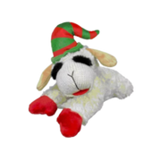 Multipet Holiday Elf Lamb Chop Plush Dog Toy 10.5 in