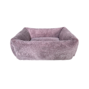 Spot Purple Faux Fur Rectangle Pet Bed 20 in