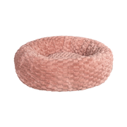 Spot Pink Flannel Round Pet Bed 18 in