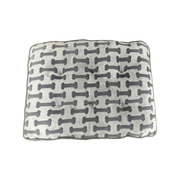 Spot Light Gray Luxe Bone Print Pillow Pet Bed 32 in