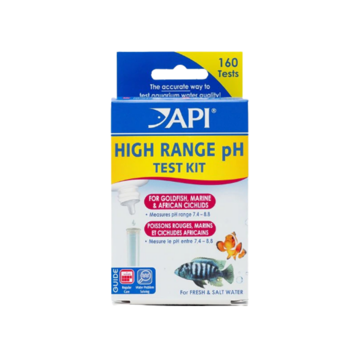 Api High Range pH Fresh & Salt Water Aquarium Test Kit 160 ct