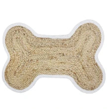 Park Life Designs Loxley Natural Jute Bone Dog Placemat
