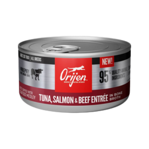 Orijen Premium Pate Tuna, Salmon & Beef Entrée in Bone Broth Canned Cat Food