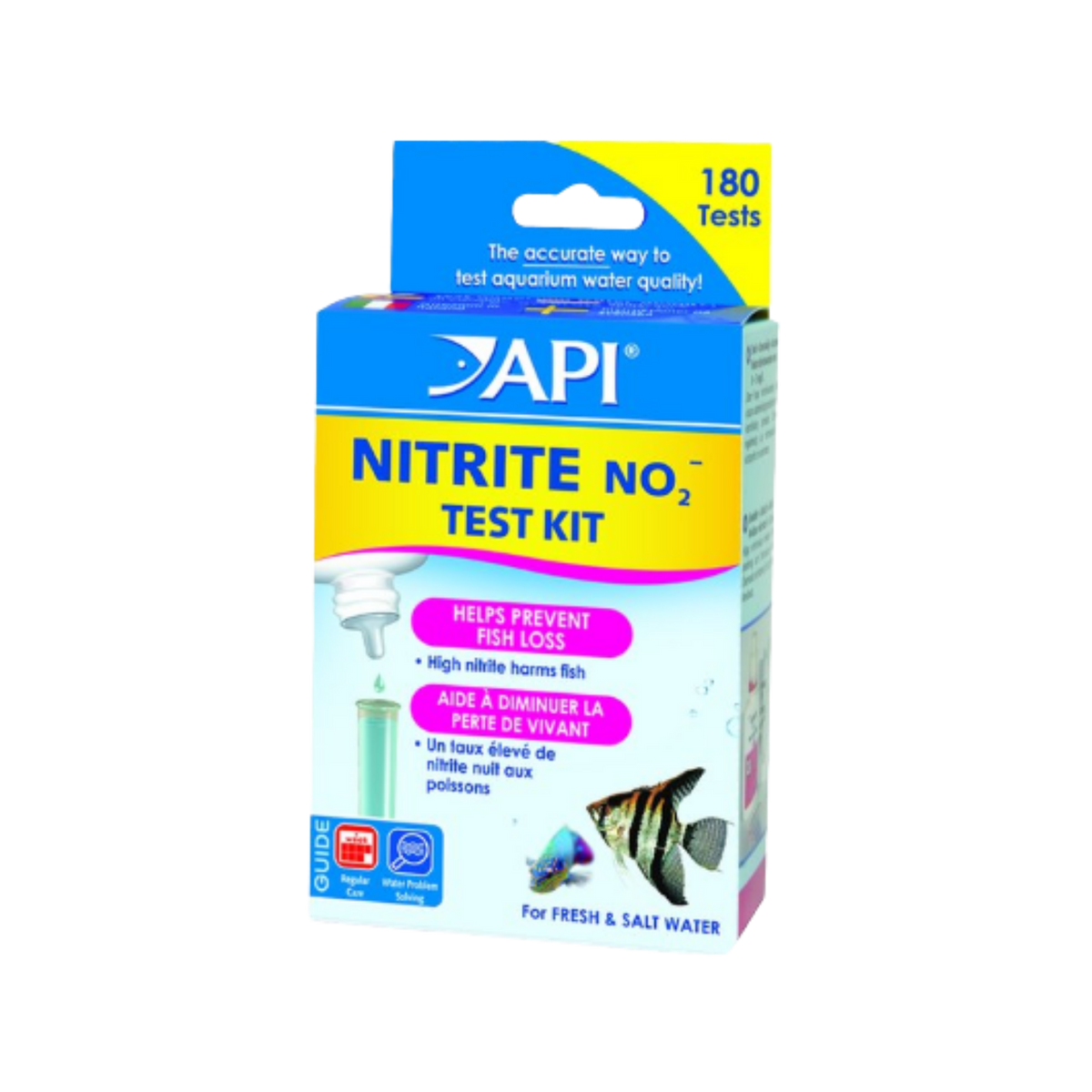 Api Nitrite NO2 Fresh & Salt Water Aquarium Test Kit 180 ct