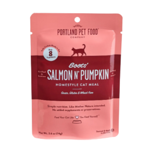 Portland Pet Food Company Boots' Salmon N' Pumpkin Cat Meal Pouch