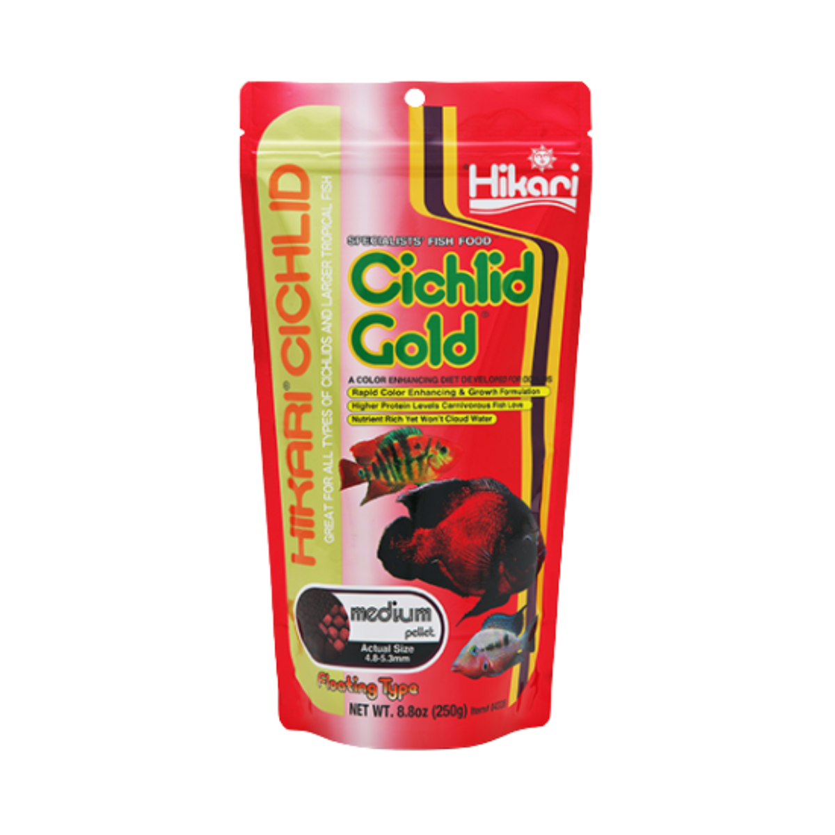 Hikari Cichlid Gold Medium Pellets 8.8 oz