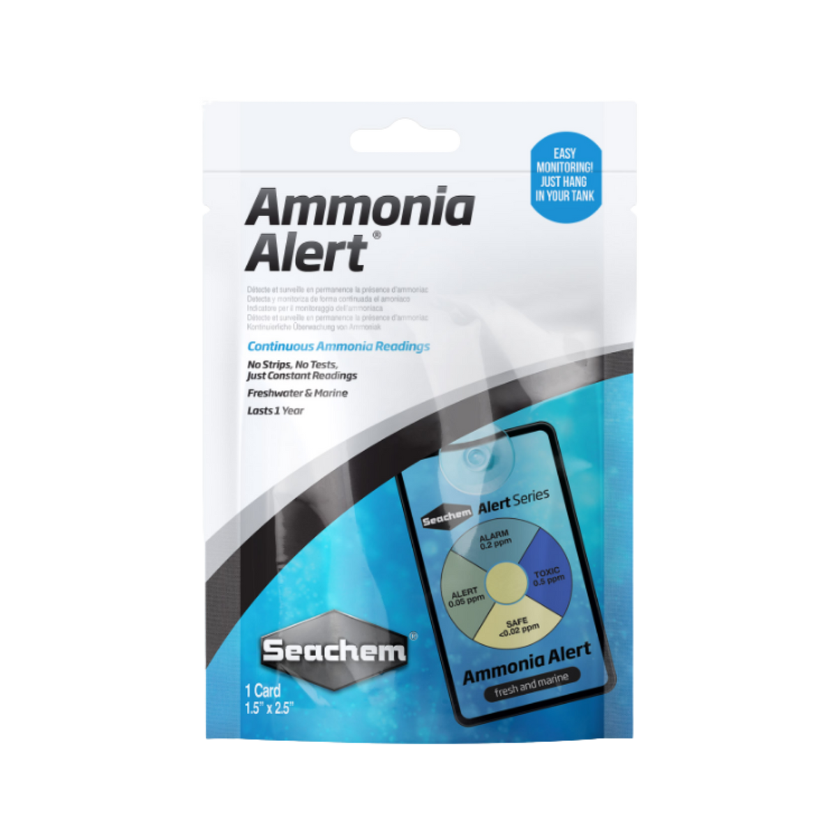 Seachem Ammonia Alert for Fresh & Salt Water Aquariums