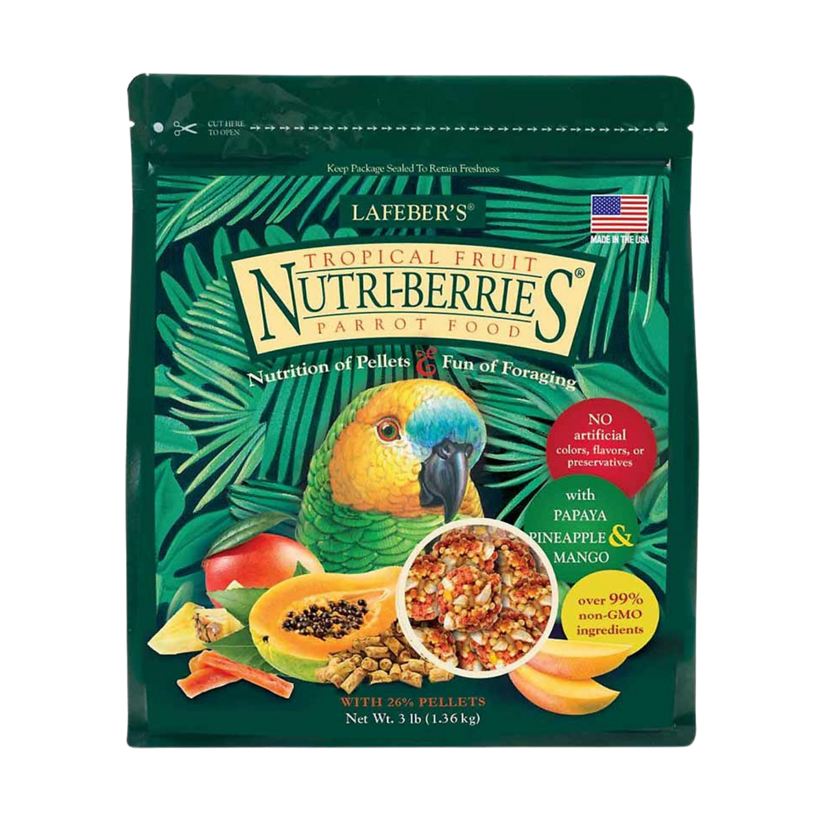 Lafeber's Tropical Fruit Nutri-Berries for Parrots 3 lb