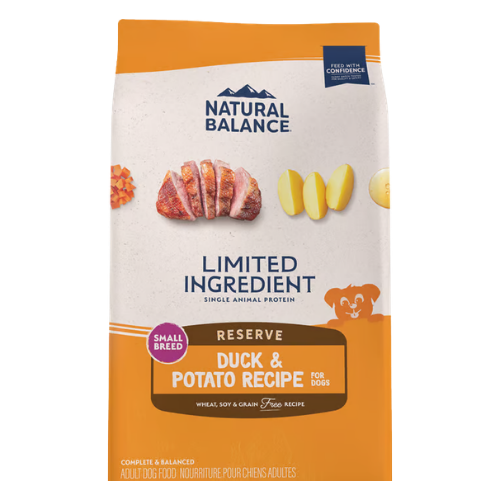 Natural Balance L.I.D. Limited Ingredient Diets Grain Free Duck & Potato Formula Small Breed Bites Adult Dry Dog Food