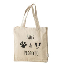 Park Life Designs "Paws & Prosecco" Cotton Tote Bag