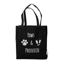 Park Life Designs "Paws & Prosecco" Cotton Tote Bag