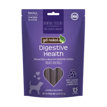 Get Naked Digestive Health Dental Chew Sticks Dog Treats 6.2 oz