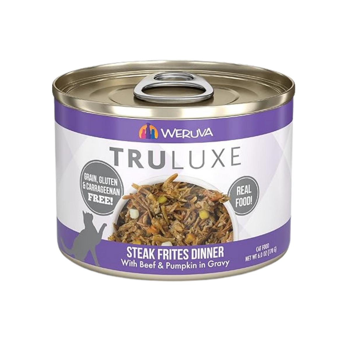 WERUVA Truluxe Steak Frites Dinner with Beef & Pumpkin in Gravy Grain-Free Canned Cat Food