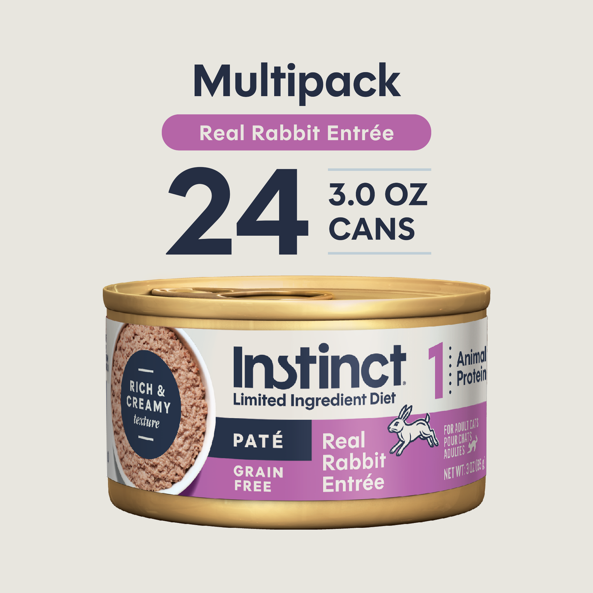 INSTINCT Limited Ingredient Diet Real Rabbit Recipe Canned Cat Food