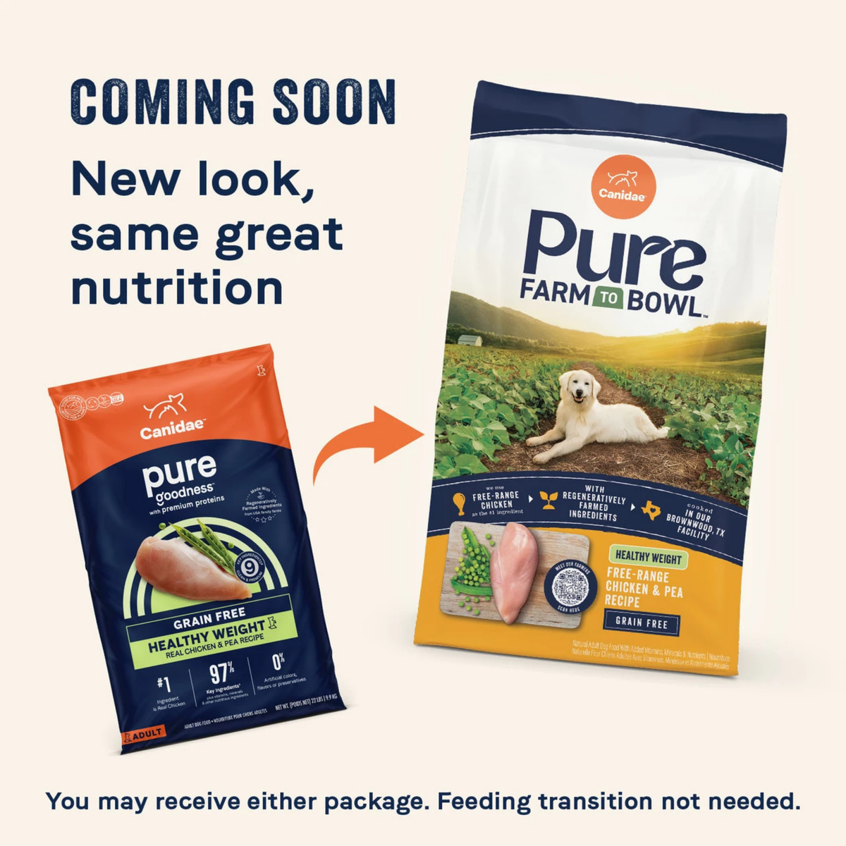 Canidae PURE Grain-Free Healthy Weight Recipe Dry Dog Food 12 lb