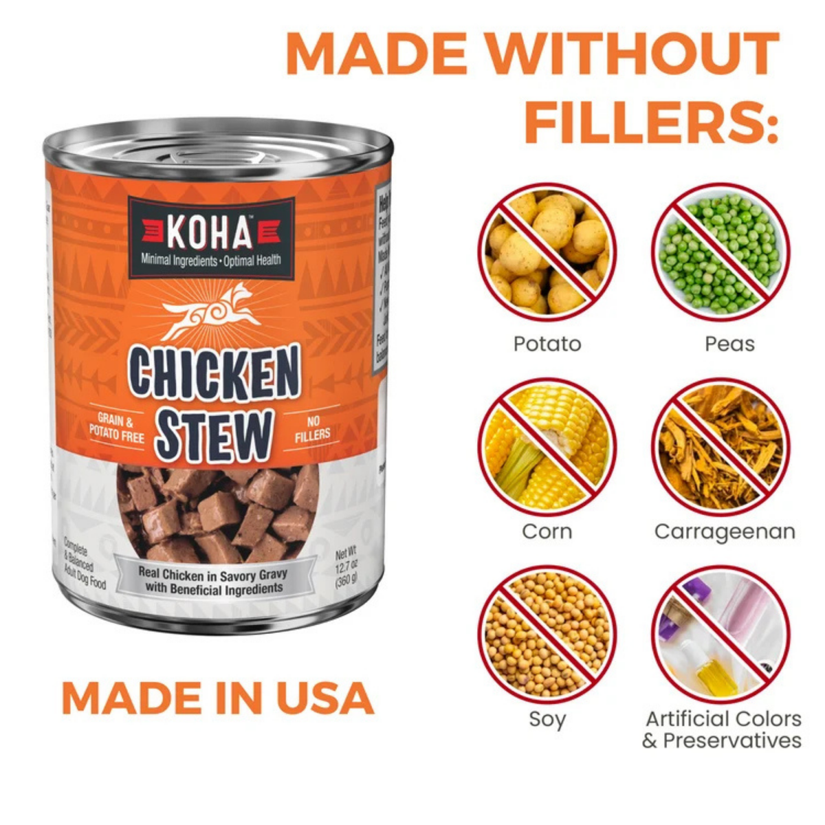 Koha Minimal Ingredient Grain-Free Chicken Stew Canned Dog Food