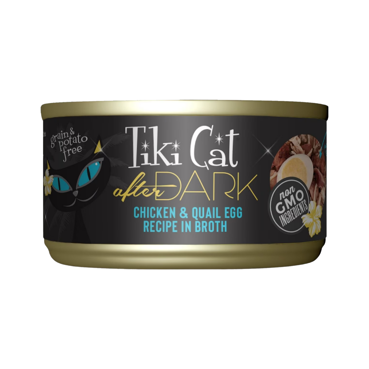 TIKI CAT After Dark Chicken & Quail Egg Recipe in Broth Canned Cat Food