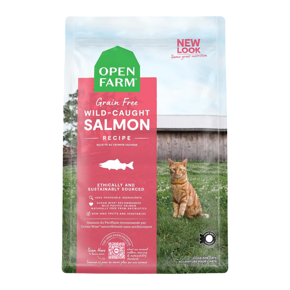 Open Farm Wild-Caught Salmon Recipe Grain-Free Dry Cat Food