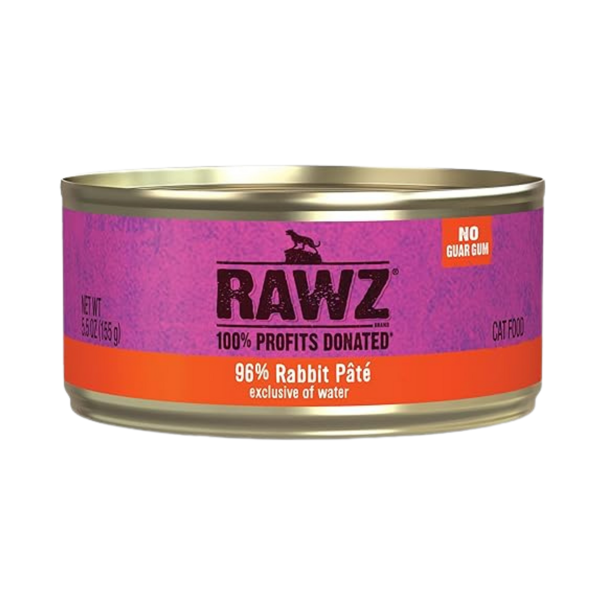 RAWZ 96% Rabbit Pate Canned Cat Food