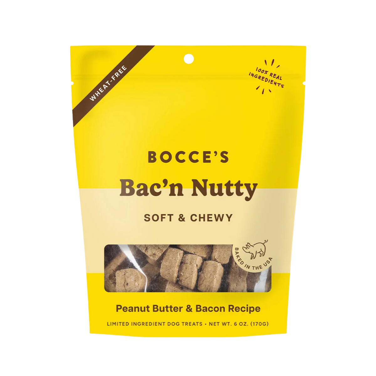 Bocce Bac'N Nutty Soft & Chewy Dog Treats 6 oz