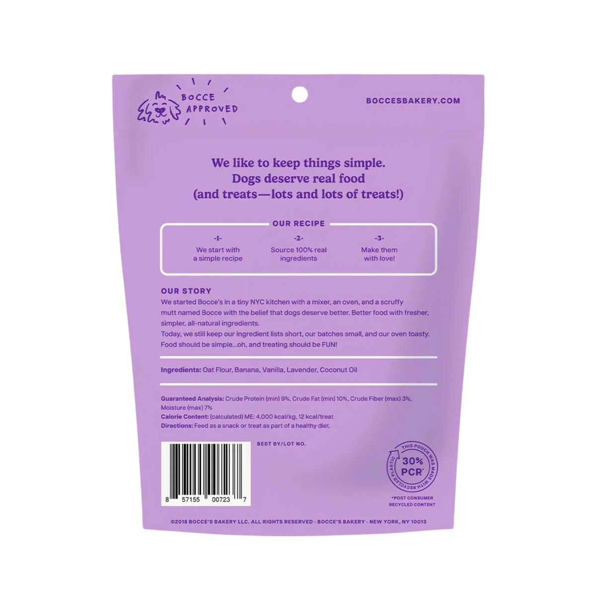 Bocce Bedtime Tea Crunchy Calming Dog Treats 5 oz