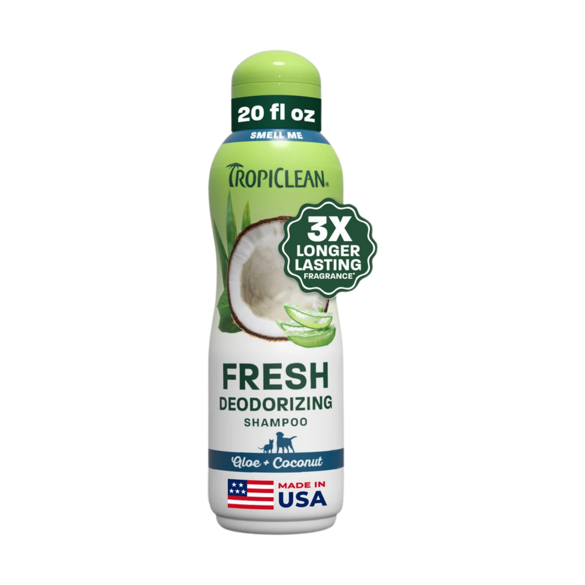 Tropiclean Aloe And Coconut Deodorizing Shampoo For Pets 20 oz