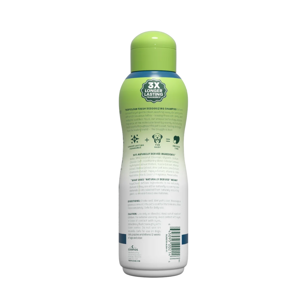 Tropiclean Aloe And Coconut Deodorizing Shampoo For Pets 20 oz