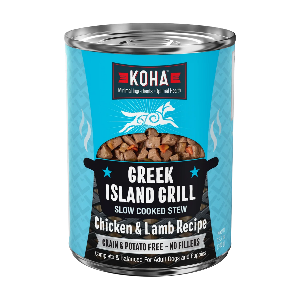 Koha Greek Island Grill Slow Cooked Chicken & Lamb Stew Canned Dog Food
