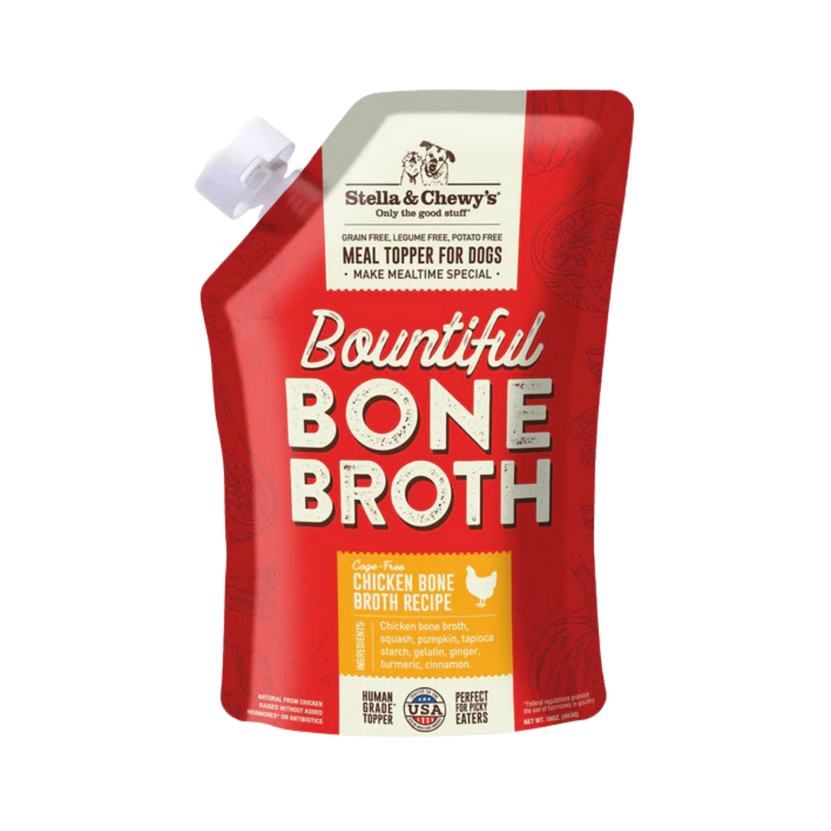 Stella & Chewy's Bountiful Bone Broth Cage-Free Chicken Recipe for Dogs