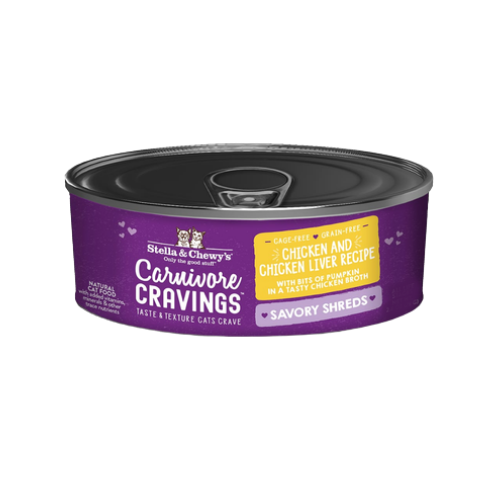 Stella & Chewy's Carnivore Cravings Savory Shreds Chicken & Chicken Liver Canned Cat Food