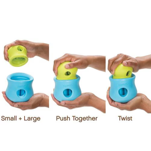West Paw Zogoflex Green Toppl Tough Treat Dispensing Dog Chew Toy Small