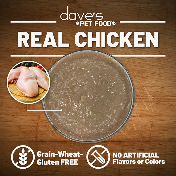 Dave's Naturally Healthy Chicken Recipe in Saucey Pate Wet Cat Food