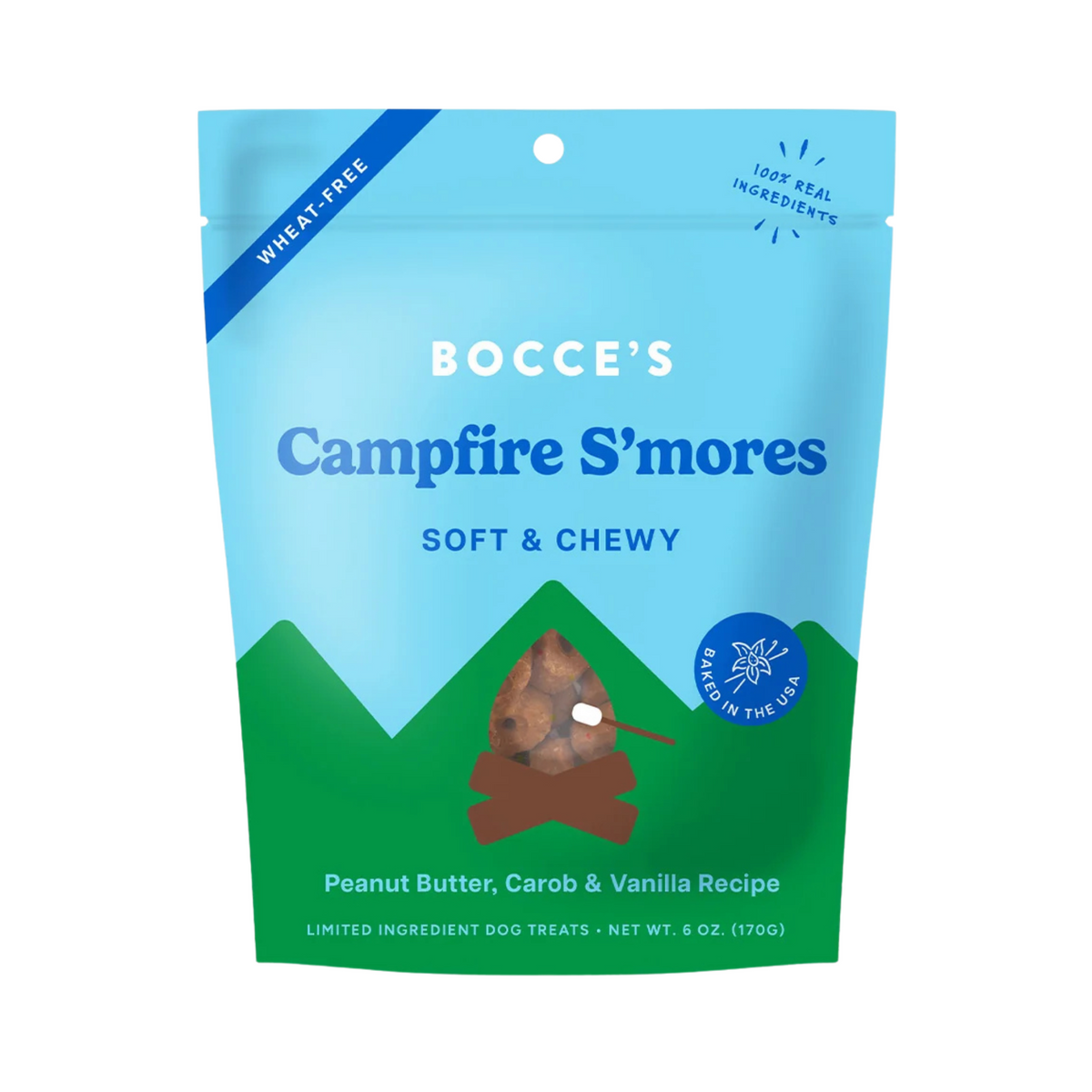 Bocce Campfire S'mores Soft & Chewy Dog Treats 6 oz