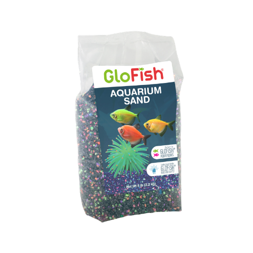 Tetra GloFish Black Aquarium Sand with Highlights 5 lb