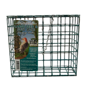 Pine Tree Farms Seed & Suet Cake Cage Hanging Wild Bird Feeder Large