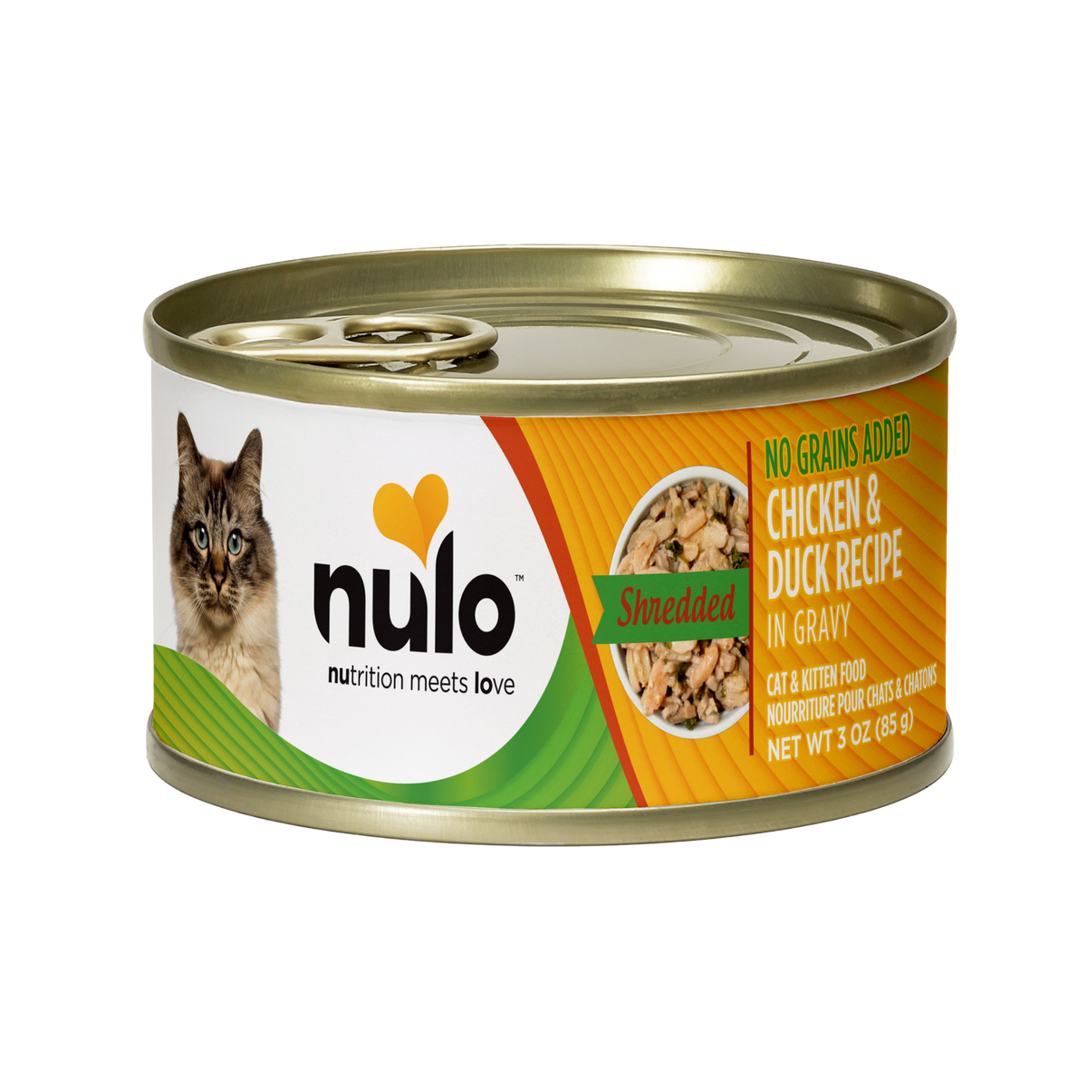 Nulo Shredded Chicken & Duck in Gravy Grain-Free Wet Cat Food