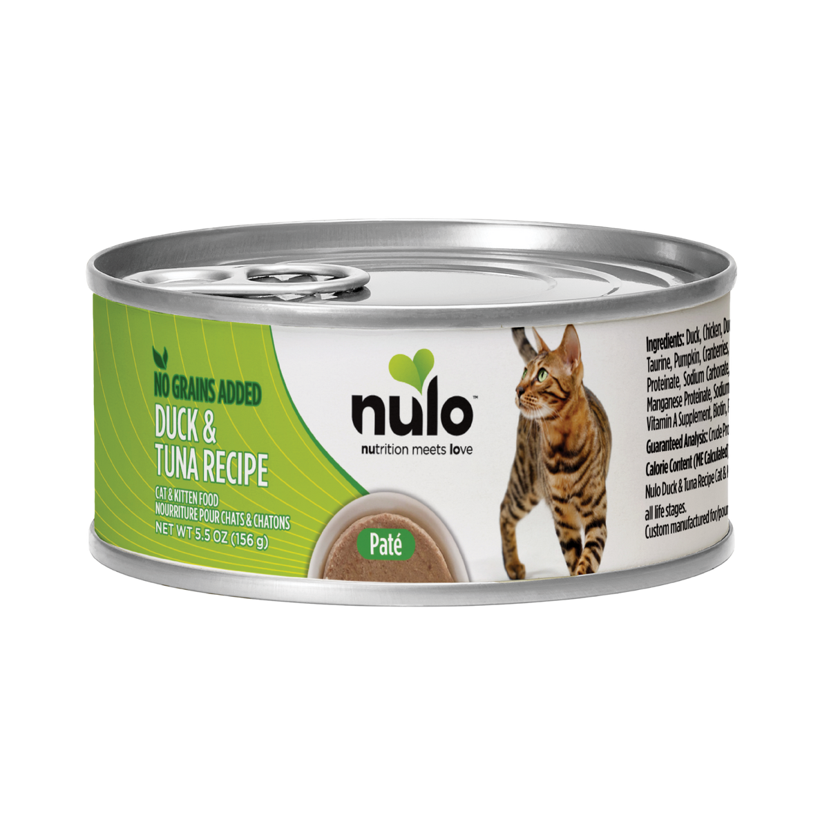 Nulo Grain-Free Duck & Tuna Recipe Pate Wet Food for Cats & Kittens