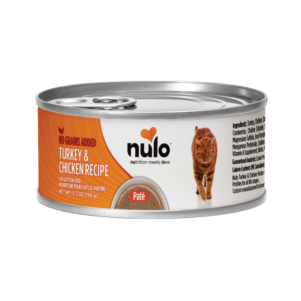 NULO Grain-Free Turkey & Chicken Recipe Pate Canned Cat Food