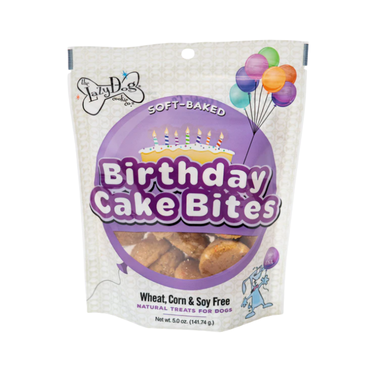 Lazy Dog Soft-Baked Birthday Cake Bites Natural Dog Treats 5 oz